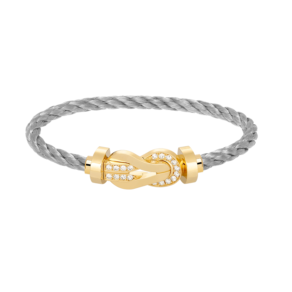¡®Dream¡¯CHANCE LARGE 8 FIGURE BUCKLE HALF DIAMOND BRACELET GOLD