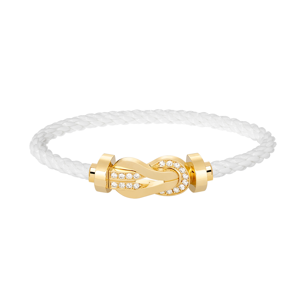 ¡®Dream¡¯CHANCE LARGE 8 FIGURE BUCKLE HALF DIAMOND BRACELET GOLD