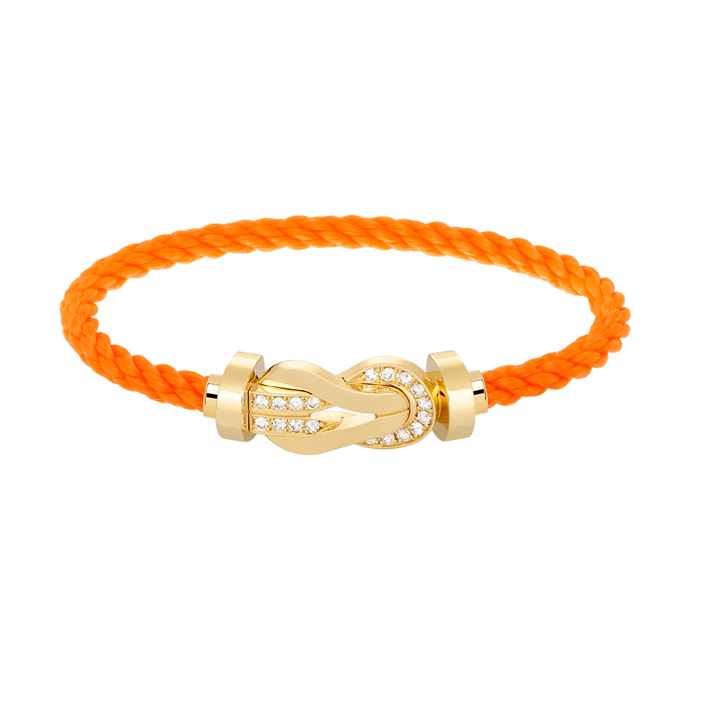 ¡®Dream¡¯CHANCE LARGE 8 FIGURE BUCKLE HALF DIAMOND BRACELET GOLD