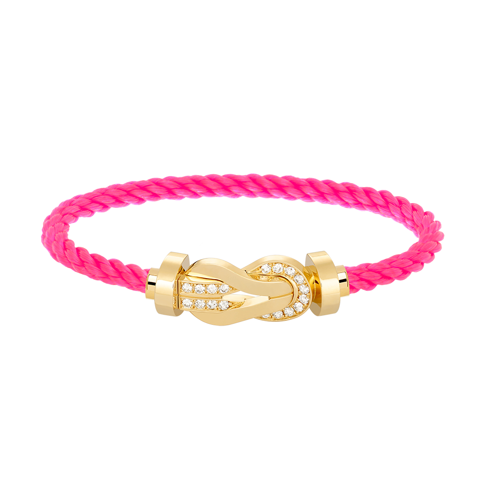 ¡®Dream¡¯CHANCE LARGE 8 FIGURE BUCKLE HALF DIAMOND BRACELET GOLD