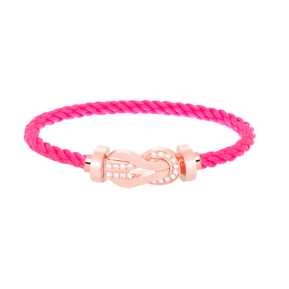 ¡®Dream¡¯CHANCE LARGE 8 FIGURE BUCKLE HALF DIAMOND BRACELET ROSE GOLD