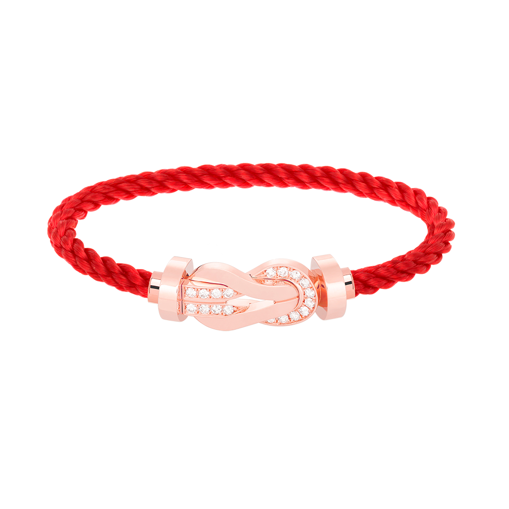 ¡®Dream¡¯CHANCE LARGE 8 FIGURE BUCKLE HALF DIAMOND BRACELET ROSE GOLD