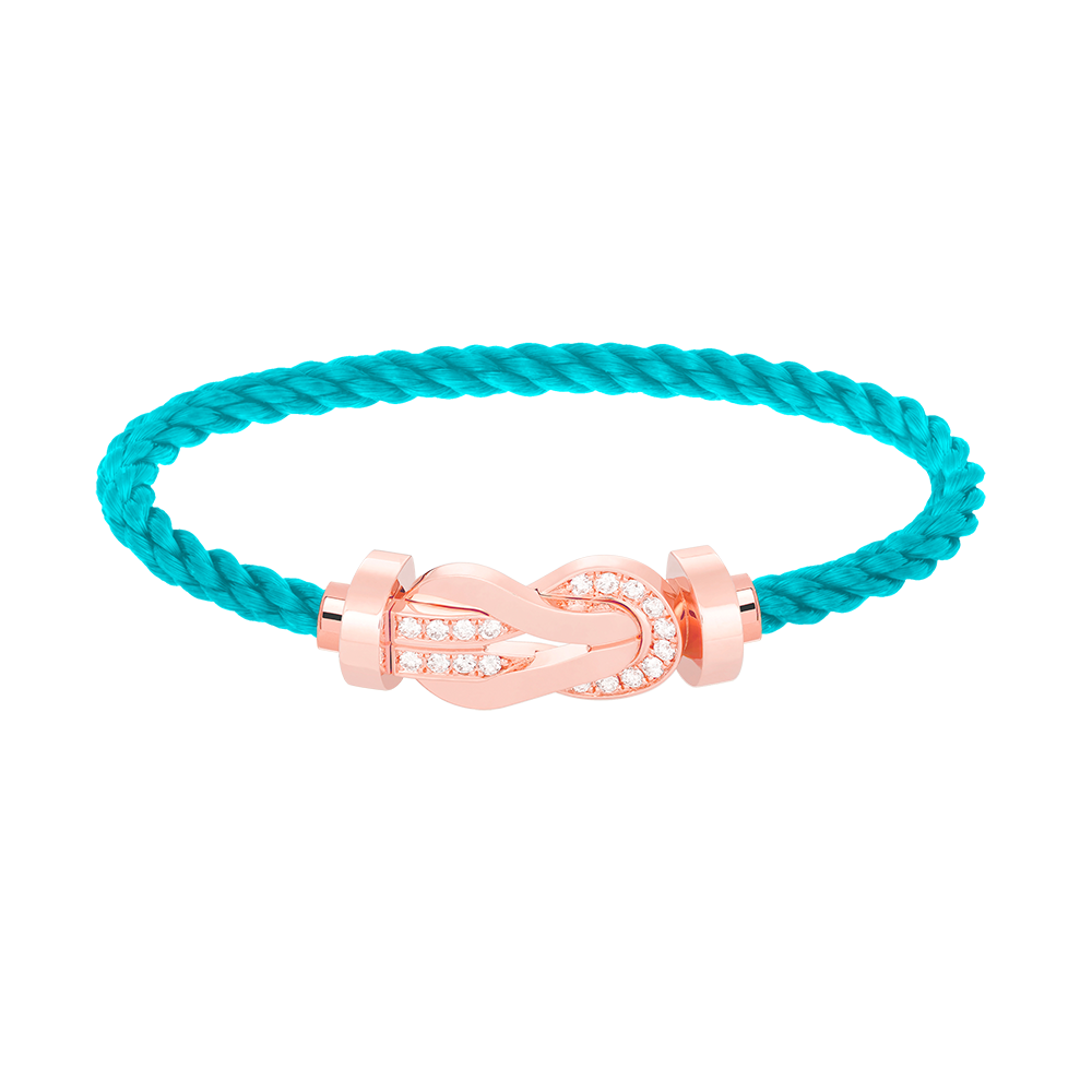 ¡®Dream¡¯CHANCE LARGE 8 FIGURE BUCKLE HALF DIAMOND BRACELET ROSE GOLD