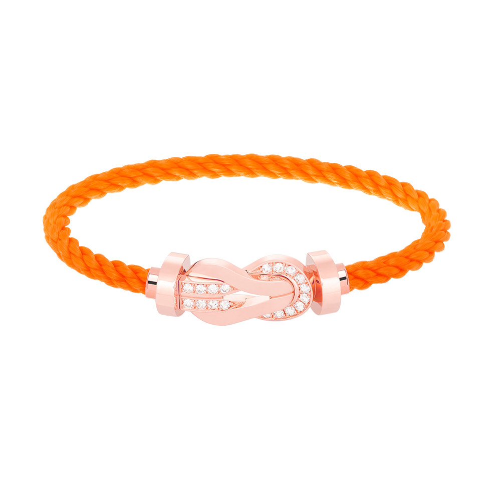 ¡®Dream¡¯CHANCE LARGE 8 FIGURE BUCKLE HALF DIAMOND BRACELET ROSE GOLD