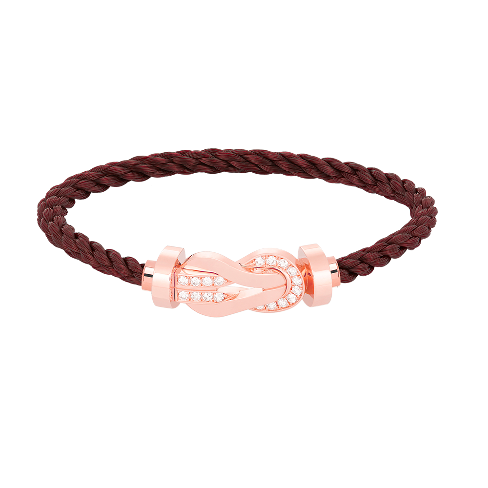 ¡®Dream¡¯CHANCE LARGE 8 FIGURE BUCKLE HALF DIAMOND BRACELET ROSE GOLD