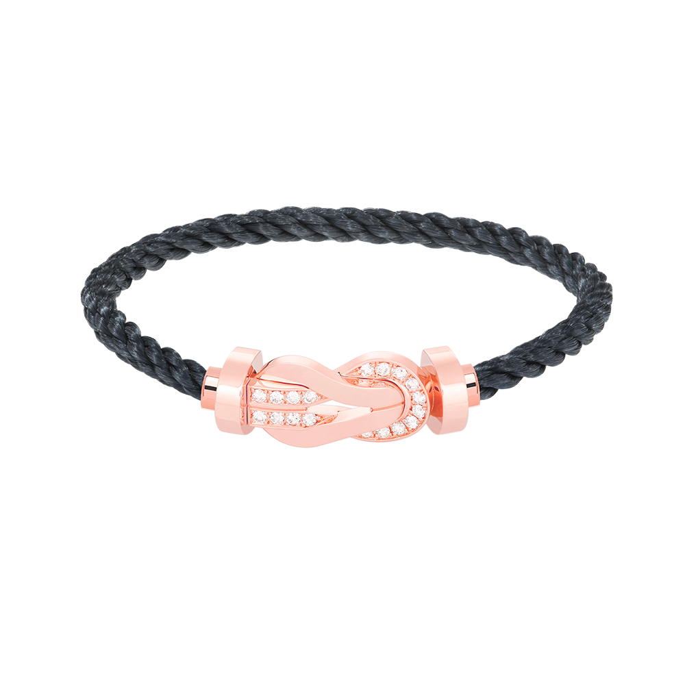 ¡®Dream¡¯CHANCE LARGE 8 FIGURE BUCKLE HALF DIAMOND BRACELET ROSE GOLD