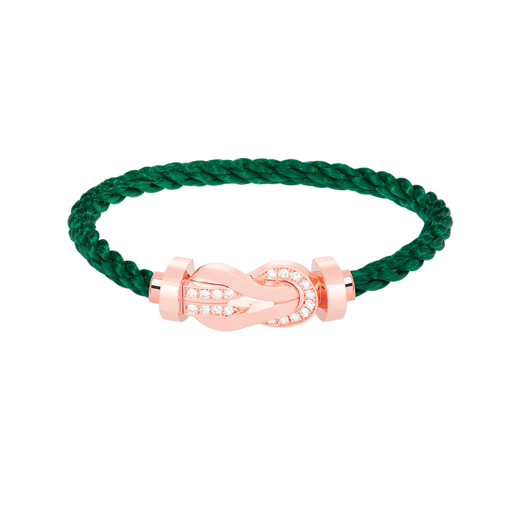 ¡®Dream¡¯CHANCE LARGE 8 FIGURE BUCKLE HALF DIAMOND BRACELET ROSE GOLD