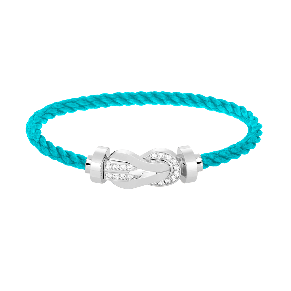 ¡®Dream¡¯CHANCE LARGE 8 FIGURE BUCKLE HALF DIAMOND BRACELET SILVER
