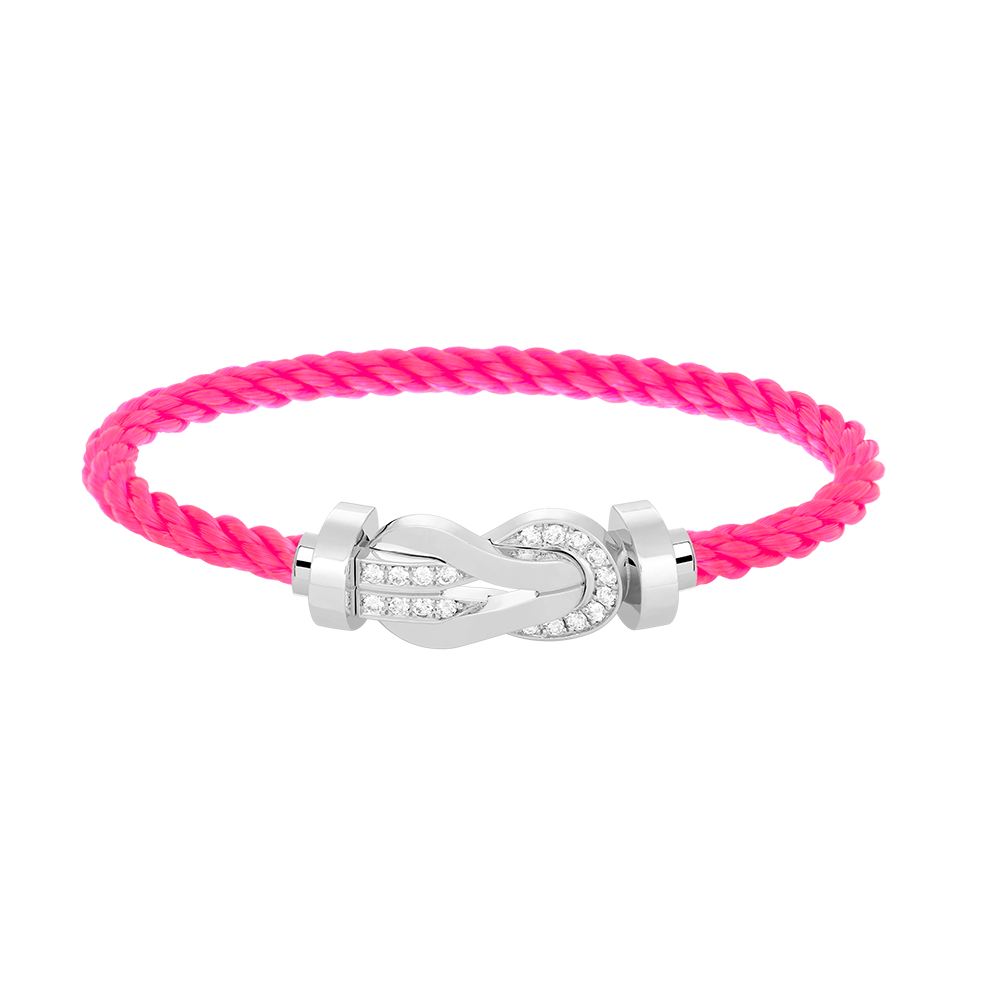 ¡®Dream¡¯CHANCE LARGE 8 FIGURE BUCKLE HALF DIAMOND BRACELET SILVER