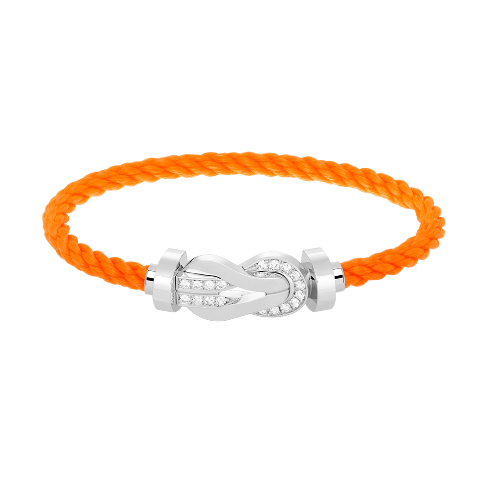 ¡®Dream¡¯CHANCE LARGE 8 FIGURE BUCKLE HALF DIAMOND BRACELET SILVER