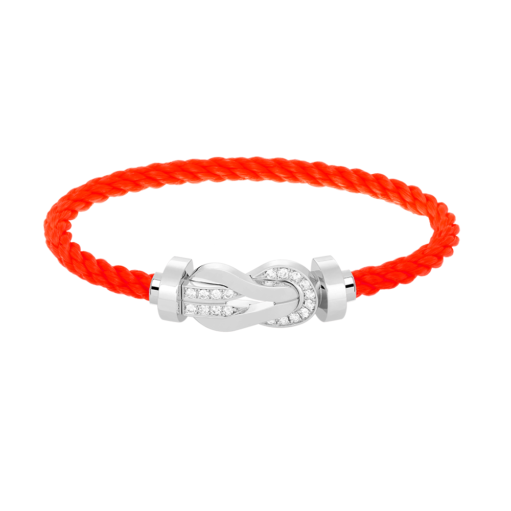 ¡®Dream¡¯CHANCE LARGE 8 FIGURE BUCKLE HALF DIAMOND BRACELET SILVER