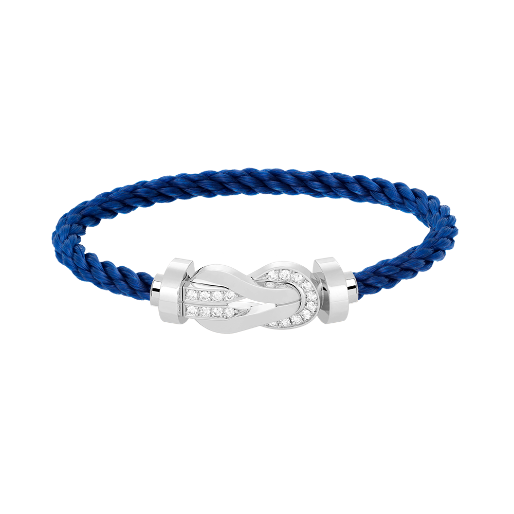 ¡®Dream¡¯CHANCE LARGE 8 FIGURE BUCKLE HALF DIAMOND BRACELET SILVER