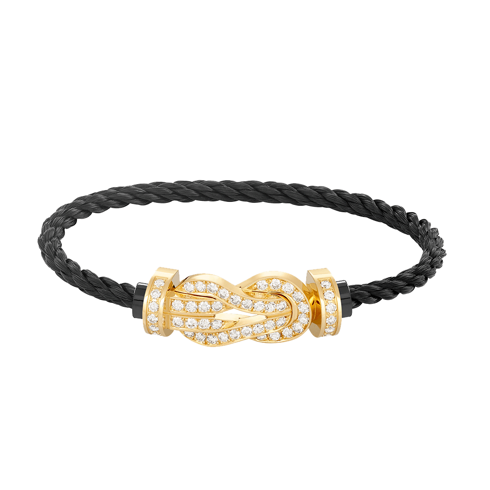 ¡®Dream¡¯CHANCE LARGE 8 FIGURE BUCKLE FULLDIAMOND BRACELET GOLD