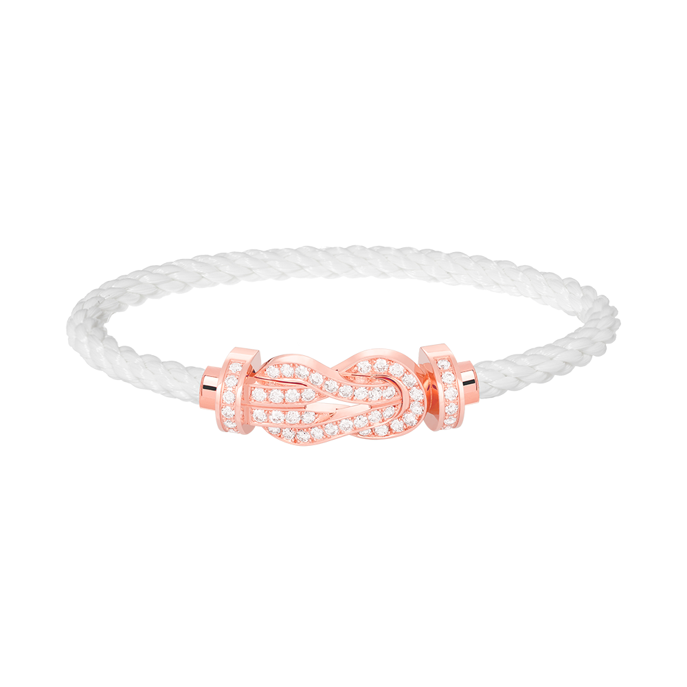 ¡®Dream¡¯CHANCE LARGE 8 FIGURE BUCKLE FULL DIAMOND BRACELET ROSE GOLD