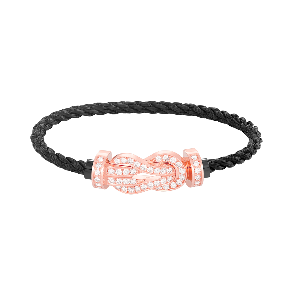 ¡®Dream¡¯CHANCE LARGE 8 FIGURE BUCKLE FULL DIAMOND BRACELET ROSE GOLD