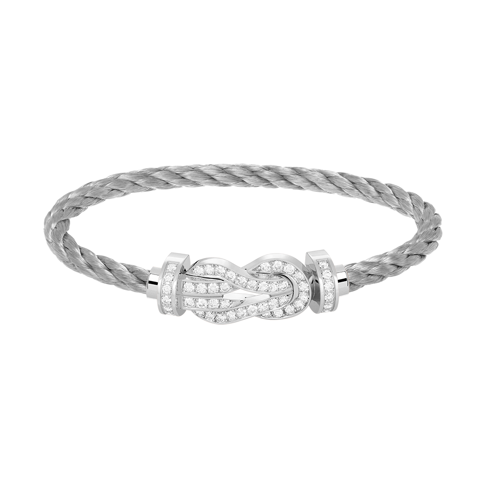 ¡®Dream¡¯CHANCE LARGE 8 FIGURE BUCKLE FULL DIAMOND BRACELET SILVER