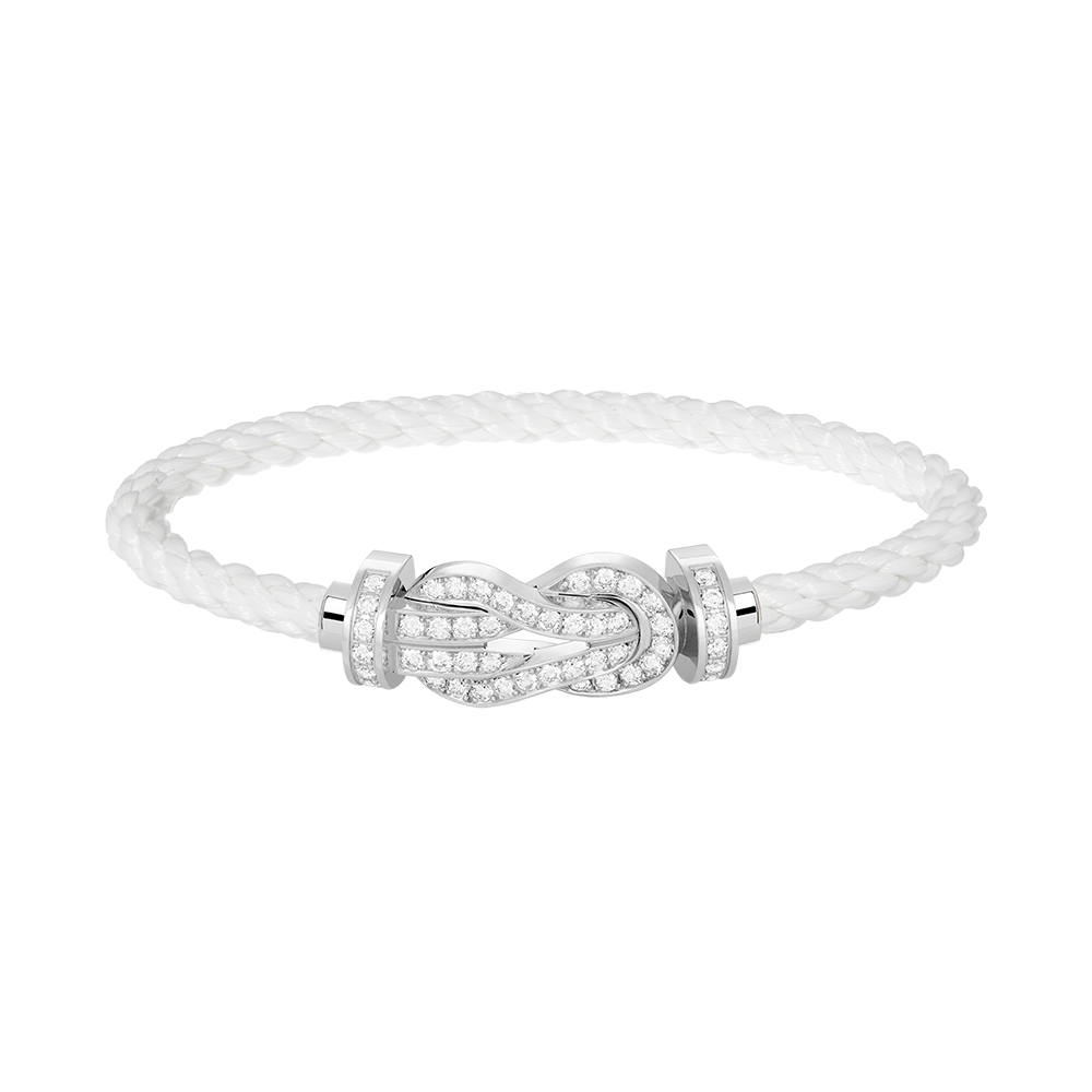 ¡®Dream¡¯CHANCE LARGE 8 FIGURE BUCKLE FULL DIAMOND BRACELET SILVER