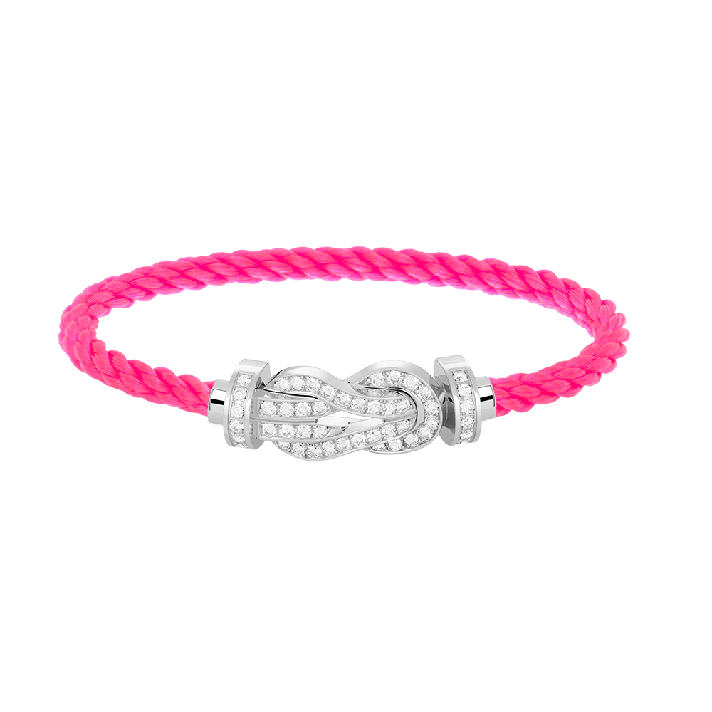 ¡®Dream¡¯CHANCE LARGE 8 FIGURE BUCKLE FULL DIAMOND BRACELET SILVER