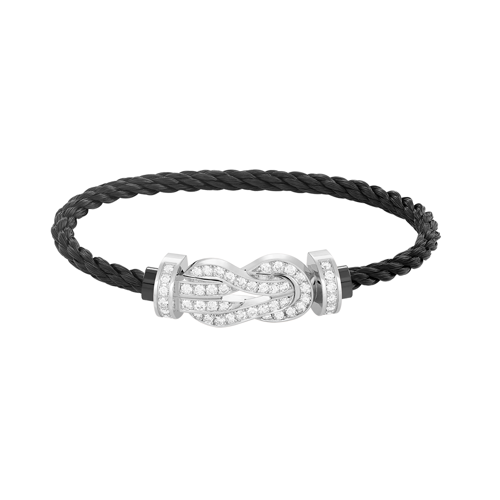 ¡®Dream¡¯CHANCE LARGE 8 FIGURE BUCKLE FULL DIAMOND BRACELET SILVER