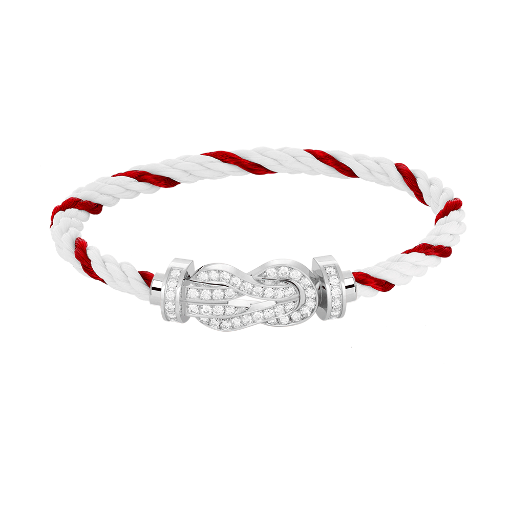 ¡®Dream¡¯CHANCE LARGE 8 FIGURE BUCKLE FULL DIAMOND BRACELET SILVER