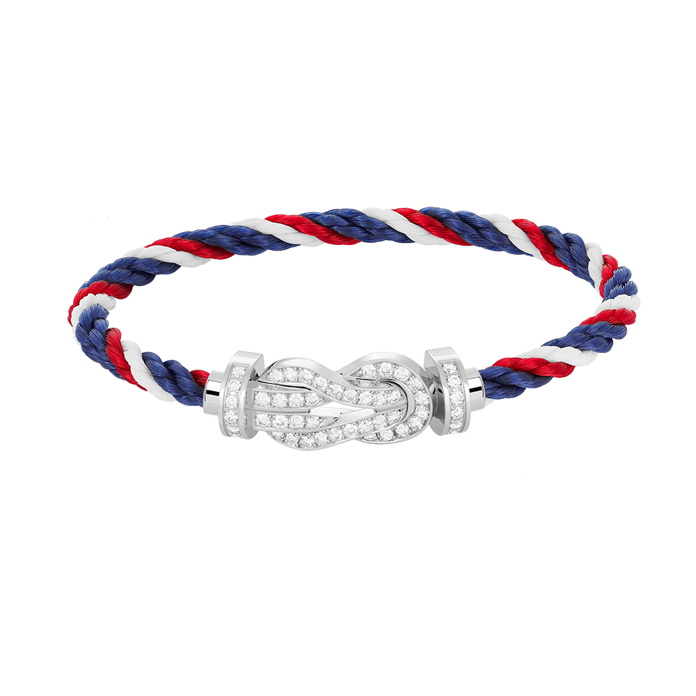 ¡®Dream¡¯CHANCE LARGE 8 FIGURE BUCKLE FULL DIAMOND BRACELET SILVER