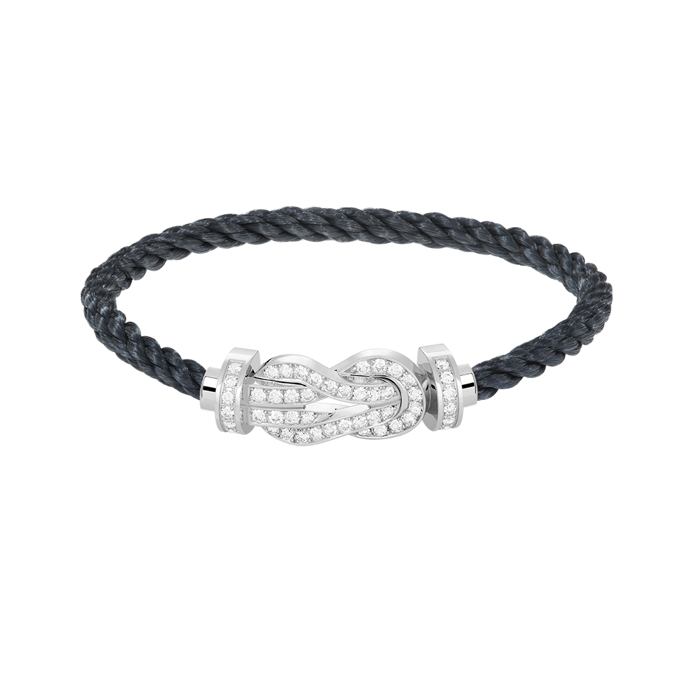 ¡®Dream¡¯CHANCE LARGE 8 FIGURE BUCKLE FULL DIAMOND BRACELET SILVER