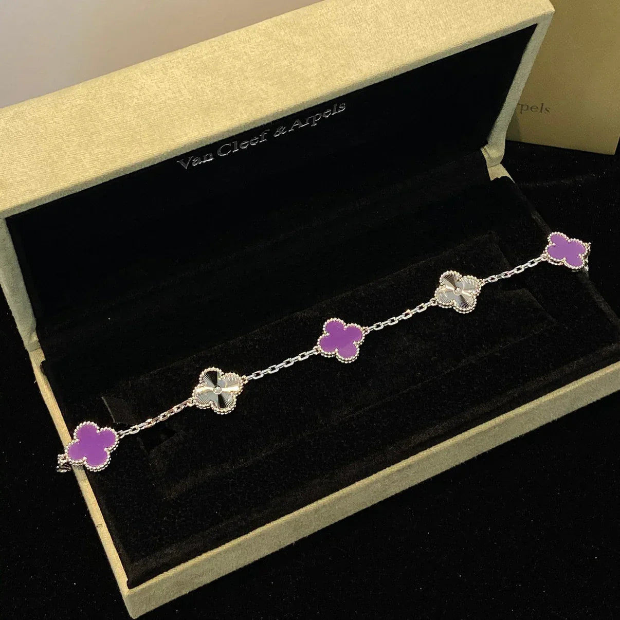 [Dream]New  CLOVER 5 MOTIF VIOLET BRACELET COLLECTION
