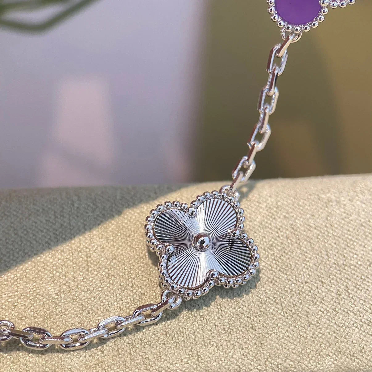 [Dream]New  CLOVER 5 MOTIF VIOLET BRACELET COLLECTION