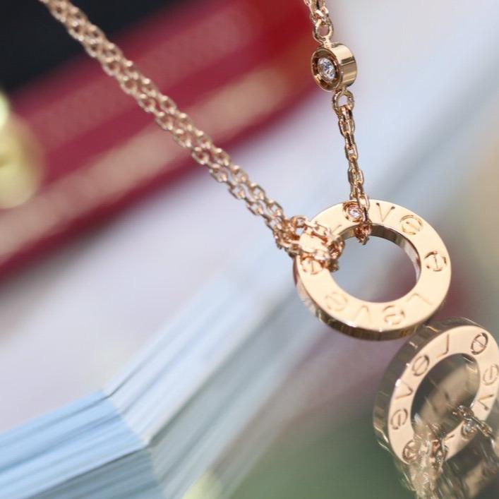 ¡®Dream¡¯LOVE NECKLACE ADJUSTABLE ROSE GOLD 2 DIAMOND