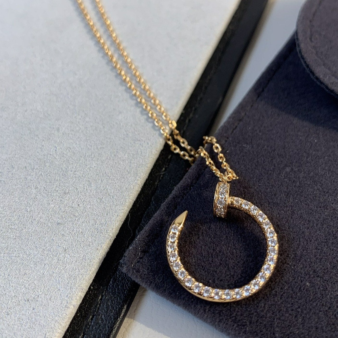 ¡®Dream¡¯JUSTE NECKLACE PINK GOLD DIAMONDS