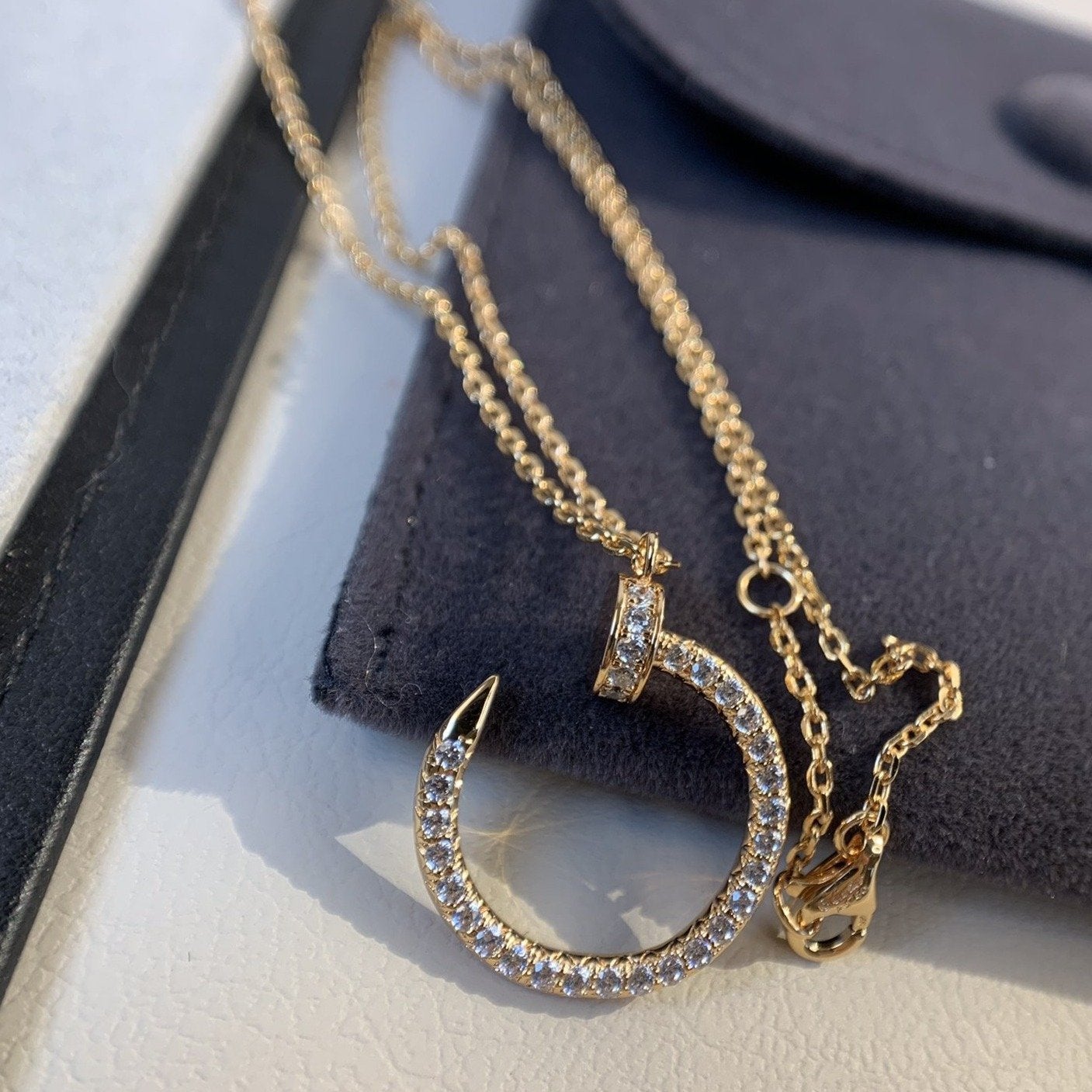 ¡®Dream¡¯JUSTE NECKLACE PINK GOLD DIAMONDS