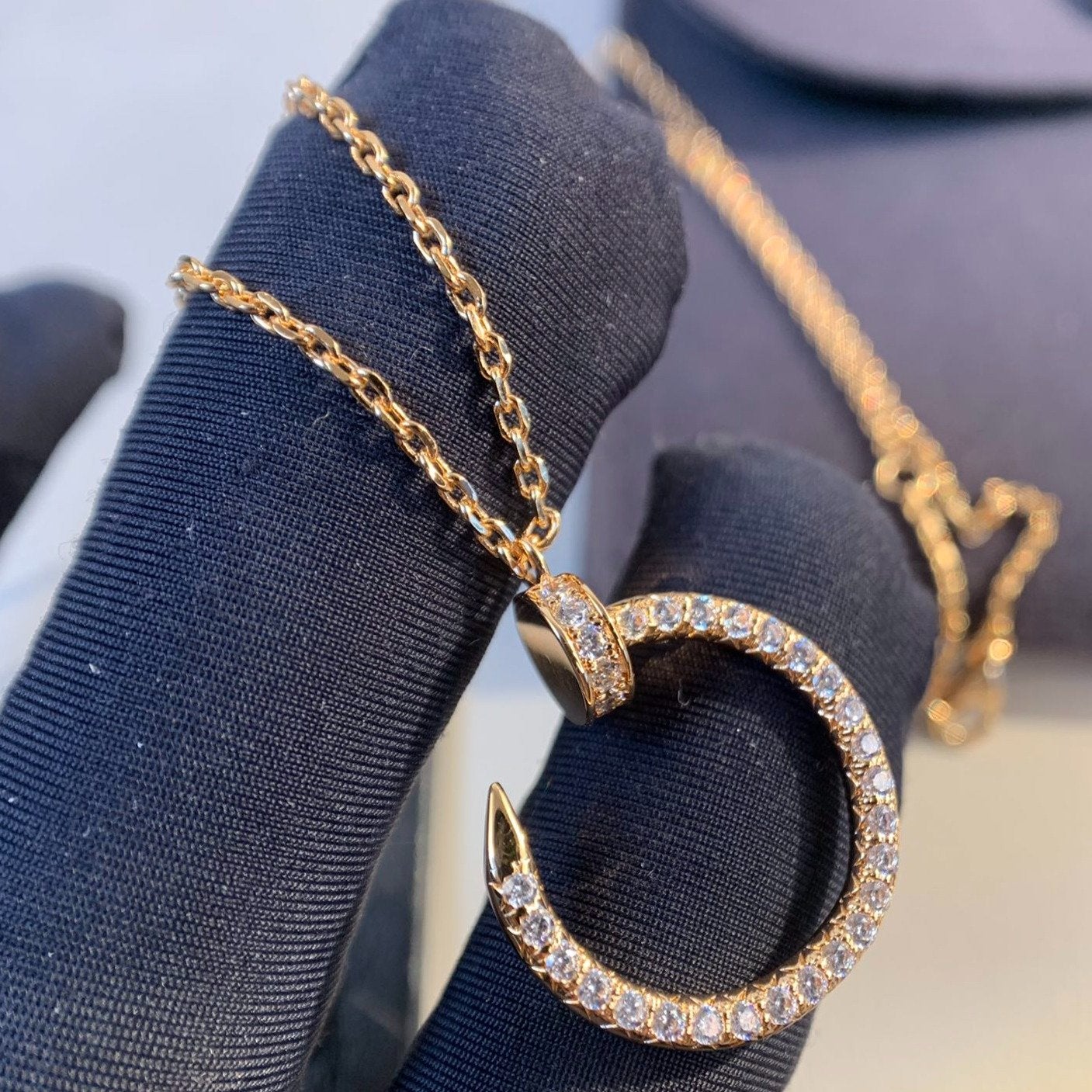¡®Dream¡¯JUSTE NECKLACE PINK GOLD DIAMONDS