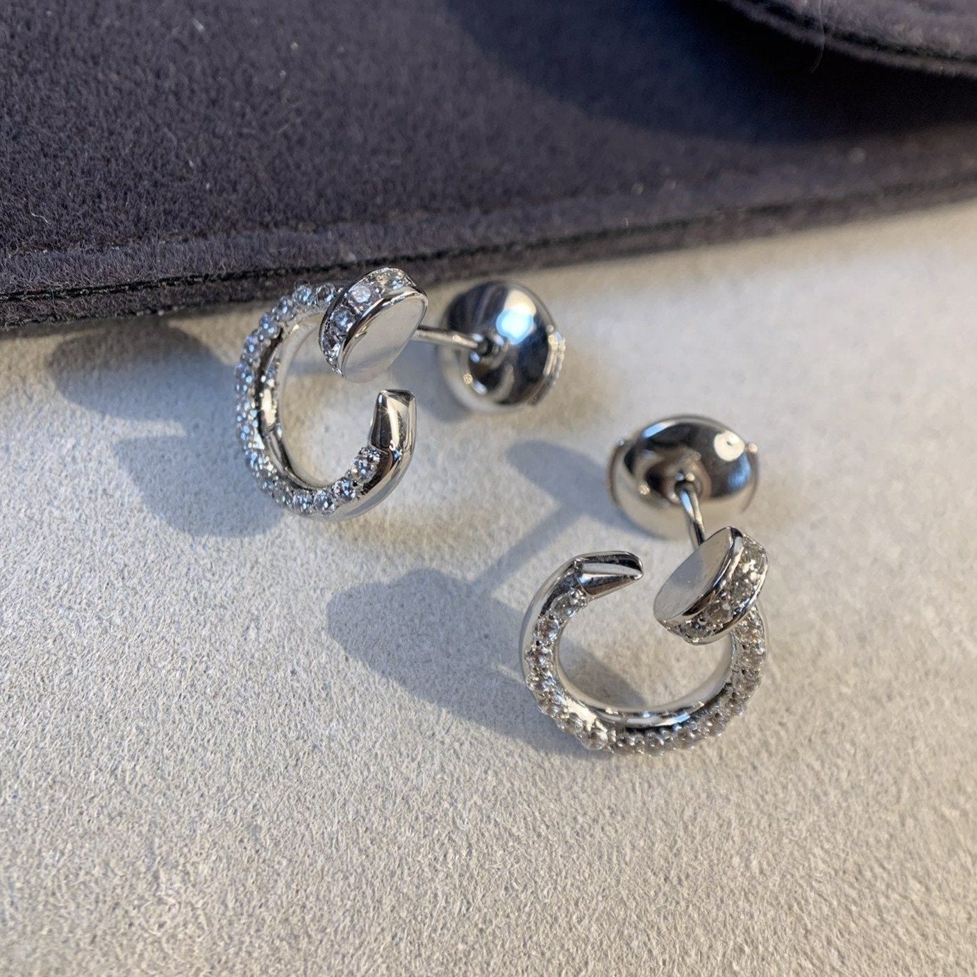 ¡®Dream¡¯JUSTE EARRINGS SILVER DIAMONDS