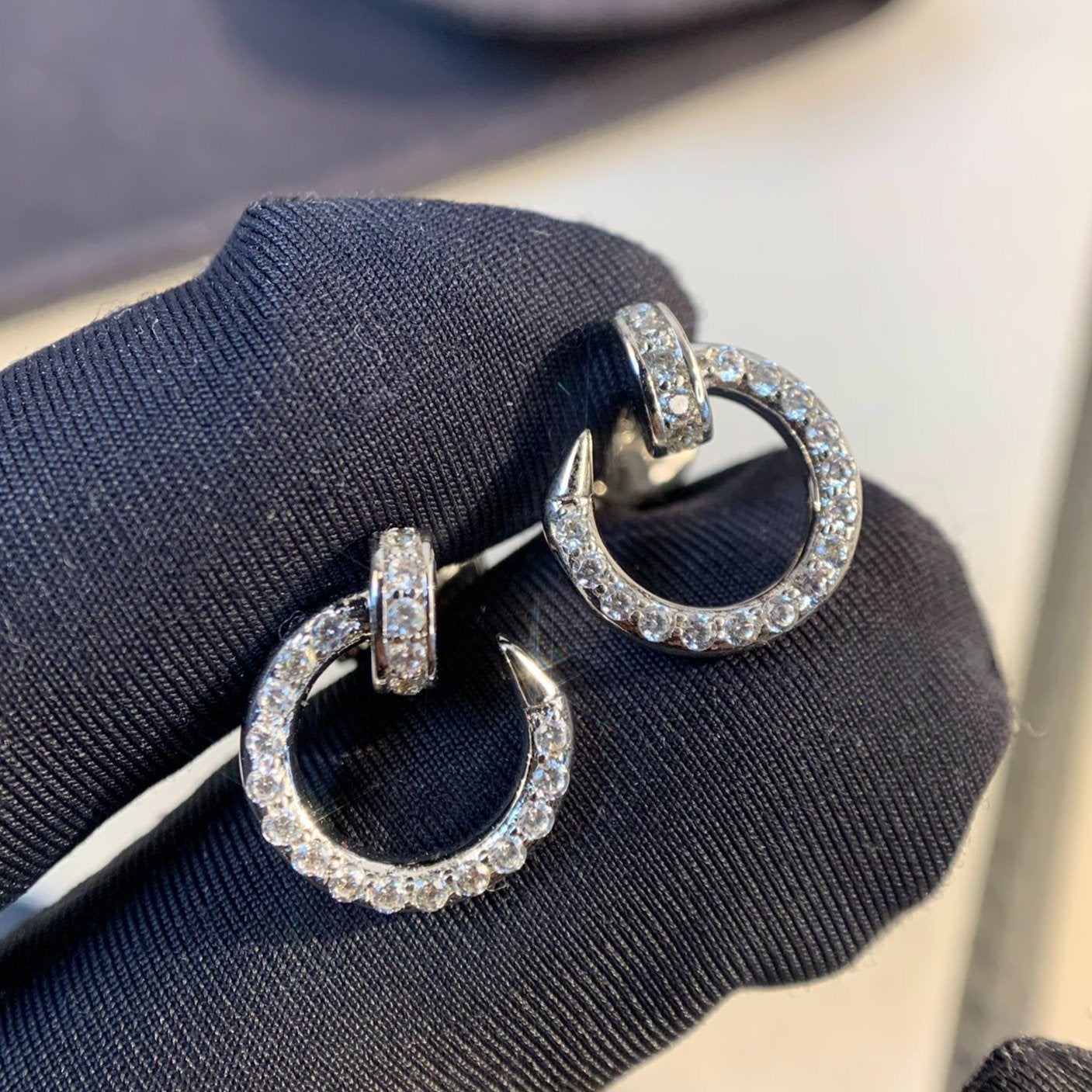 ¡®Dream¡¯JUSTE EARRINGS SILVER DIAMONDS