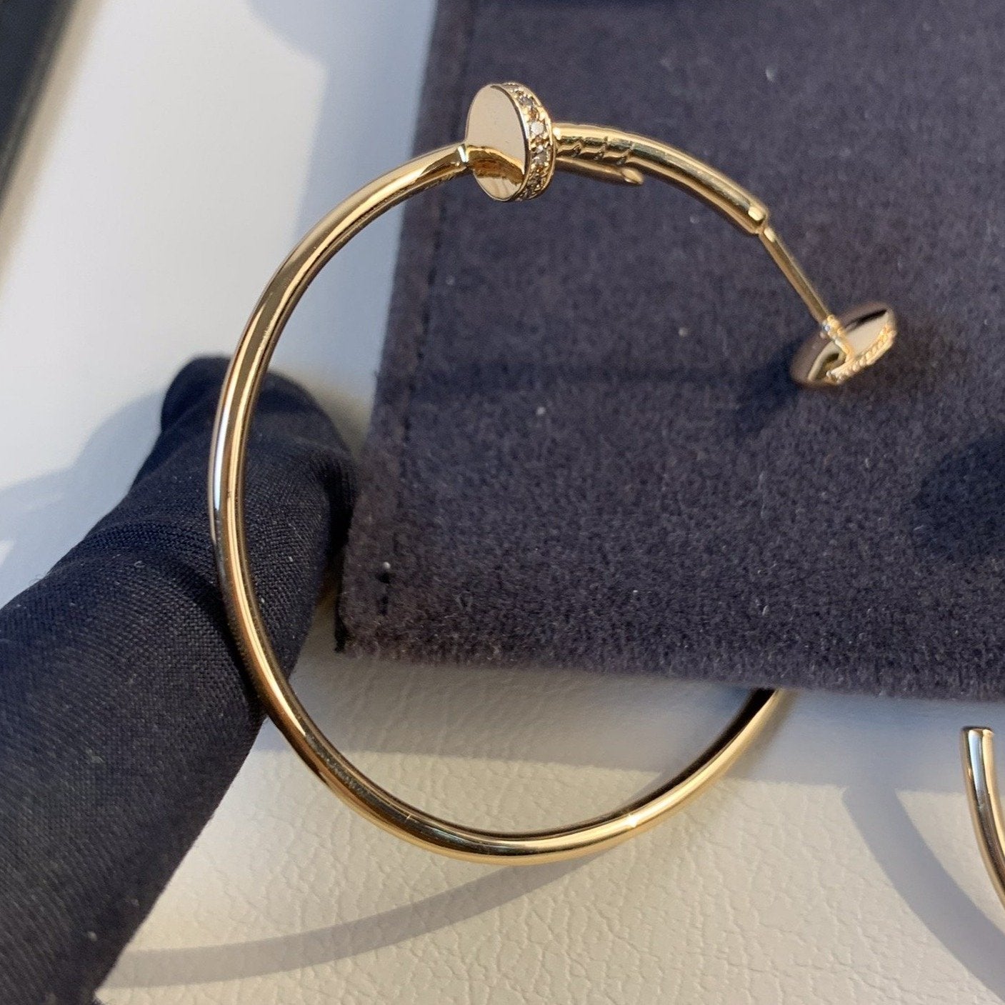 ¡®Dream¡¯JUSTE EARRINGS GOLD DIAMONDS 1.8MM