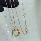 „Traum“-TRINITY-HALSKETTE SILBER GOLD ROSÉGOLD DIAMANTEN