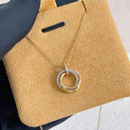 „Traum“-TRINITY-HALSKETTE SILBER GOLD ROSÉGOLD DIAMANTEN