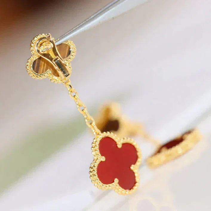 ¡®Dream¡¯CLOVER  2 MOTIV  TIGERAUGE CARNELIAN OHRRINGE