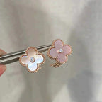 ¡®Dream¡¯CLOVER MEDIUM 1 MOTIFS  PINK MOP DIAMOND EARRINGS