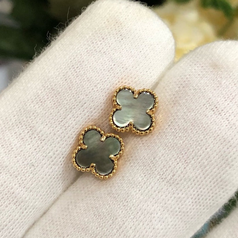 ¡®Dream¡¯CLOVER MINI GOLD EARRINGS