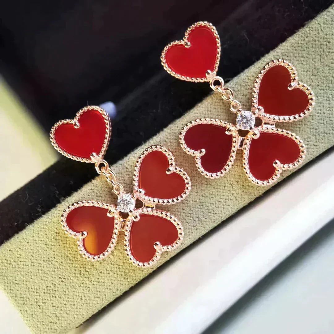 ¡®Dream¡¯SWEET CLOVER CARNELIAN EARRINGS
