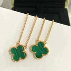 ¡®Dream¡¯CLOVER 15MM MALACHITE SINGLE FLOWER  NECKLACE