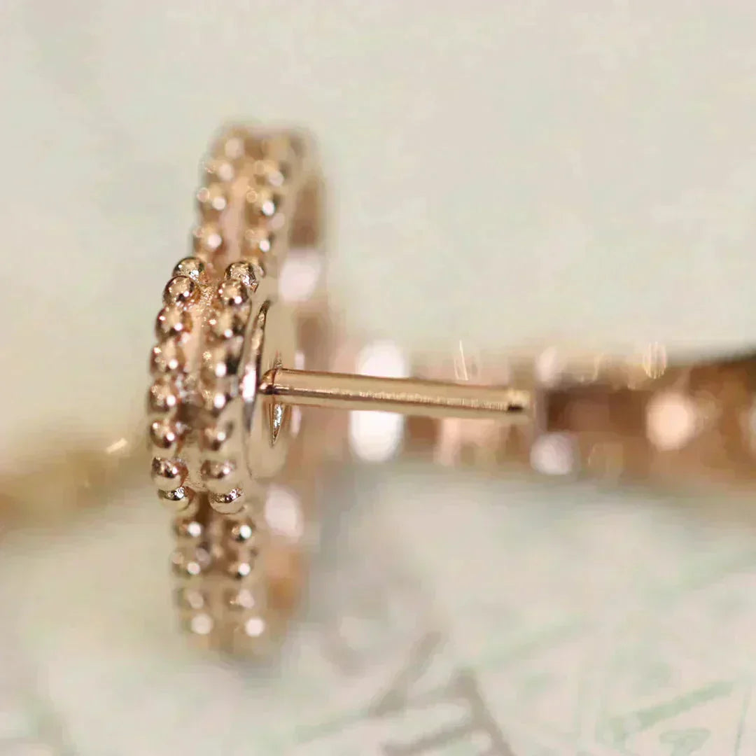 ¡®Dream¡¯CLOVER MEDIUM 1 MOTIFS FUll DIAMOND EARRINGS