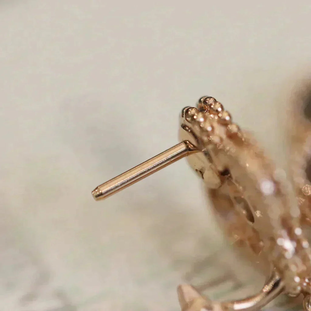¡®Dream¡¯CLOVER MEDIUM 1 MOTIFS FUll DIAMOND EARRINGS
