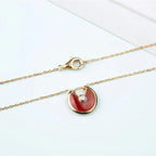 „Dream“-AMULETT-HALSKE.TTE GOLD KARNEOL ONYX