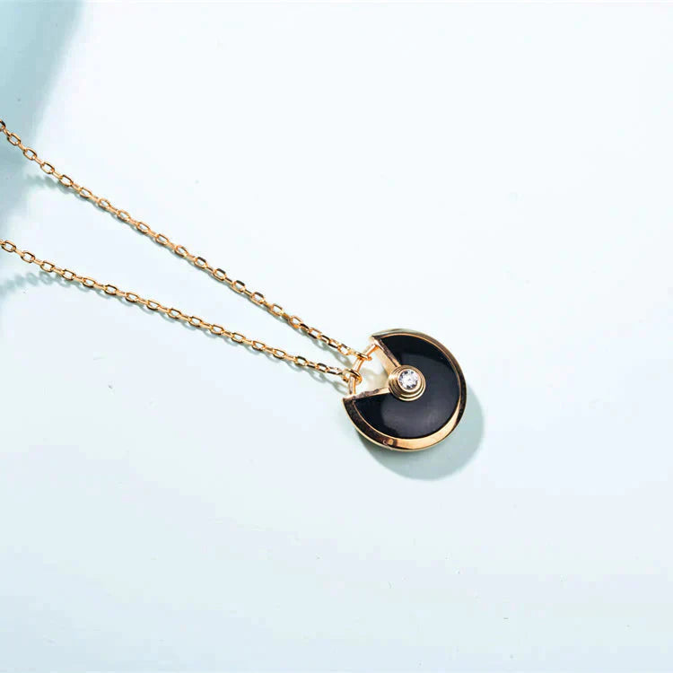 „Dream“-AMULETT-HALSKE.TTE GOLD KARNEOL ONYX