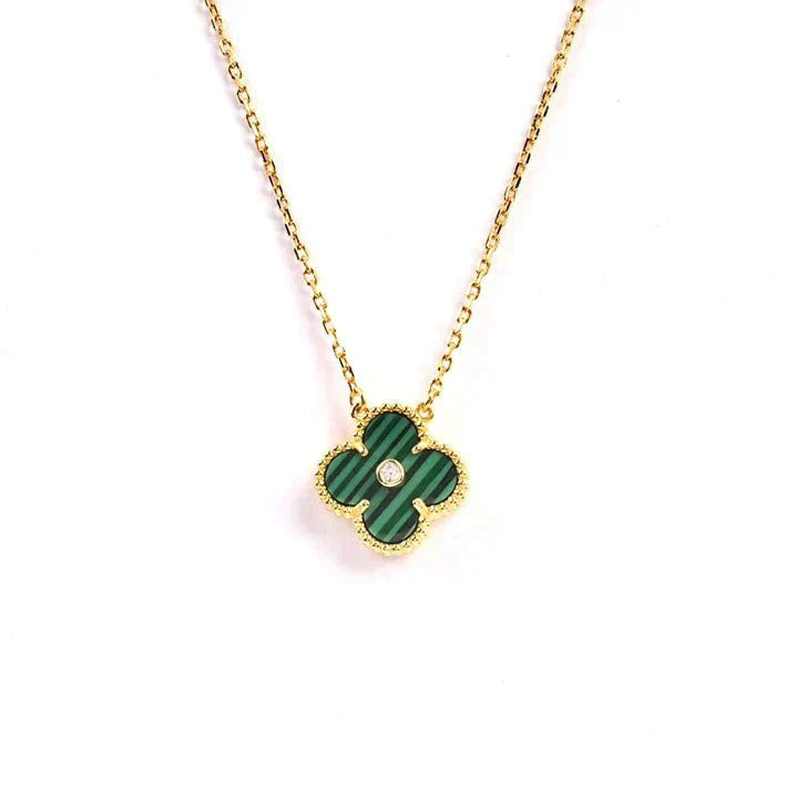 ¡®Dream¡¯CLOVER 15MM DIAMOND TURQUOISE NECKLACE