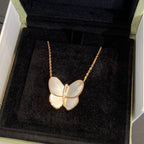 „Traum“ BUTTERFLY GOLD MOP DIAMANT HALSKETTE