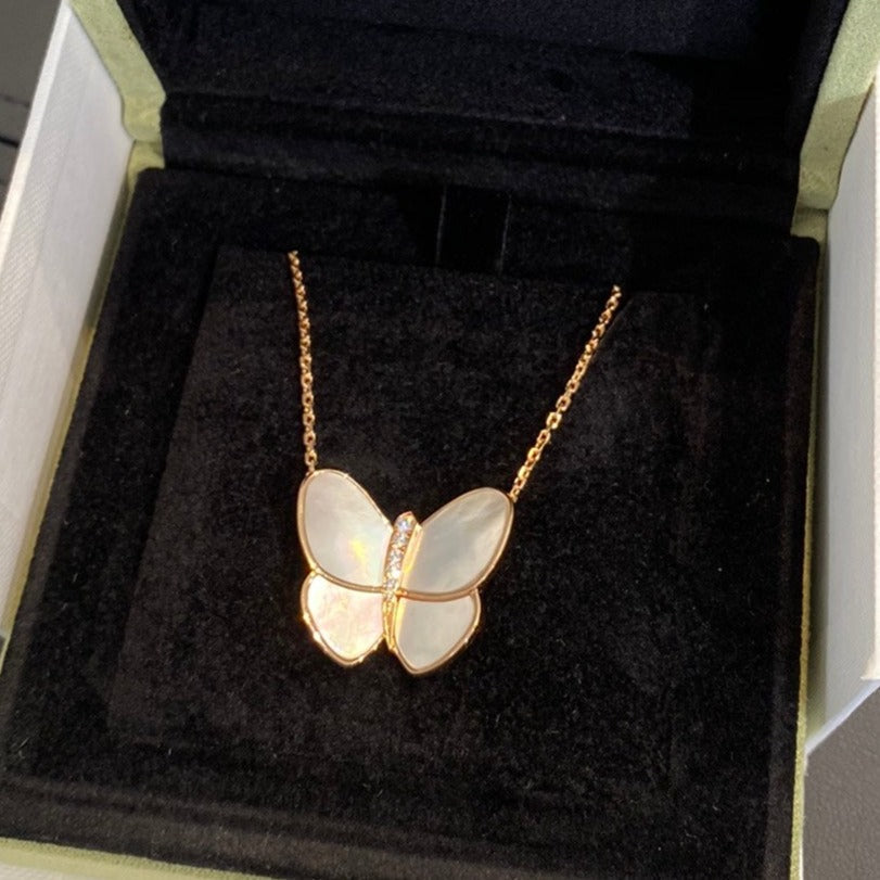 ¡®Dream¡¯BUTTERFLY GOLD MOP DIAMOND NECKLACE