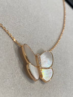 „Traum“ BUTTERFLY GOLD MOP DIAMANT HALSKETTE